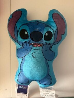 Disney Plush Pillow - Light Blue Stitch Character with Purple Ear Accents